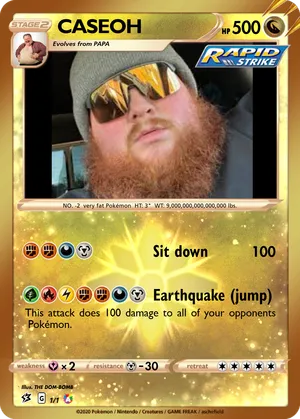 the best pokemon card in the world caseoh Caseoh Pokemon Card