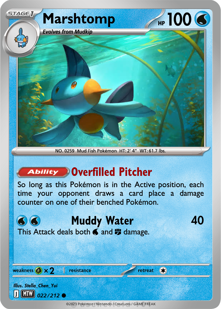 pokemon marshtomp card Pokemon Card Game/[CP4] Premium Champion