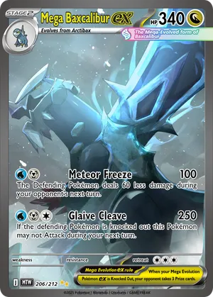 baxcalibur pokemon card Japanese 077/071 Snow Hazard Sv2P AR you may attach a Basic W Energy card from your hand to 1 of your Pokemon. Mega Baxcalibur - T_Wheel