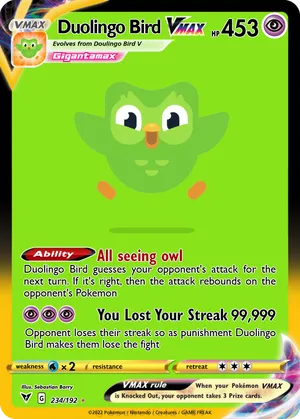 duolingo pokemon card Pokemon Duolingo 244