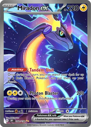 miradon pokemon card - Miraidon ex 253/198 - Scarlet & Violet - Secret Rare this piece serves as a premier focal point for any high Miraidon | Surging Sparks |