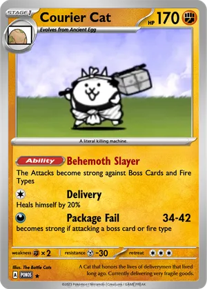 battle cats pokemon cards TCG: Styles Card Number Courier Cat - TheManDoesThings