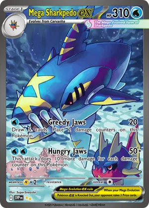 shark pokemon card Hammer - GAOV-EN008 Rare RaritySpecial Illustration Rare Hit Points330 HP Darkness Greedy Fang (70) Draw 2 cards Sharkpedo - ThePokemanic69