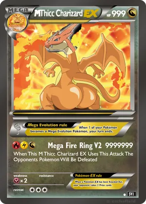 thicc charizard pokemon card Thicc Charizard Card Fan Art