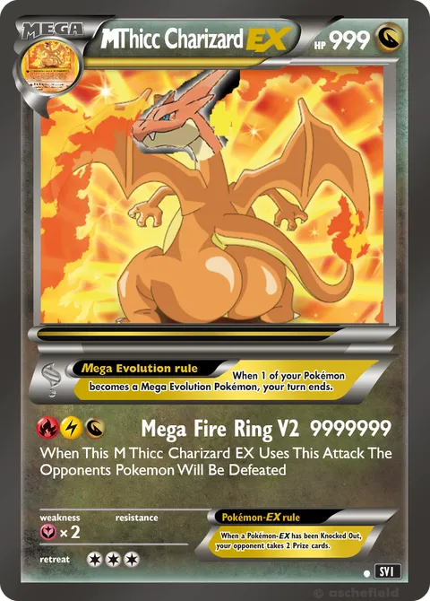 thicc charizard pokemon card Thicc Pikachu & Blastoise Metal Fan Art Cards ThePolishPsyduck
