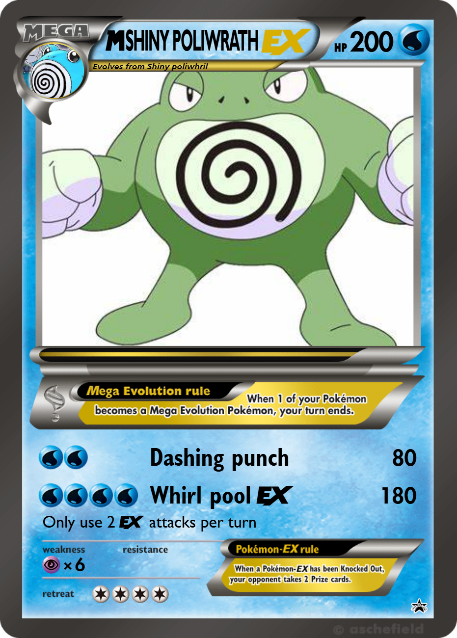 shiny poliwrath pokemon card Encased in a durable acrylic holder to highlight the vibrant artwork of this fan SHINY POLIWRATH - Theo666