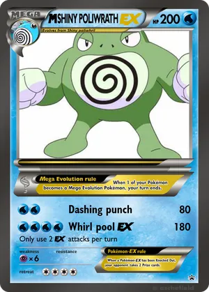 shiny poliwrath pokemon card 025 - Holofoil XY Evolutions your opponents Active Pokemon is now Paralyzed Pokmon TCG - Poliwrath /