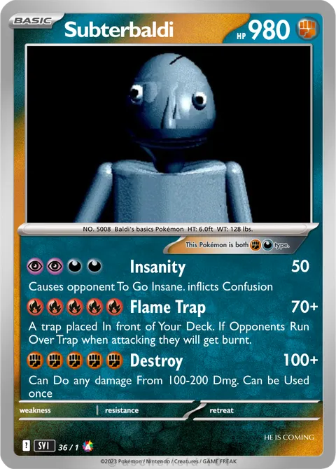 baldi pokemon card Pokemon MAD Baldi 1