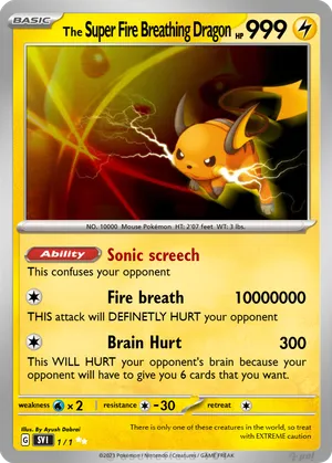 super fire breathing dragon pokemon card Super Fire-breathing Dragon 083/110 HP132540 Silver Foil Fan Art Card