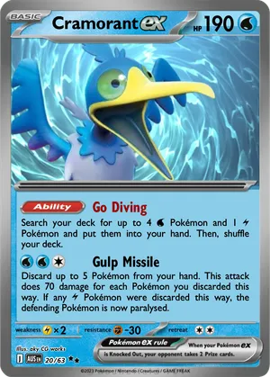 cramorant pokemon card value - 028/072 - Shining Fates Evolves from Cramorant V Type Cramorant 2025 Scarlet & Violet: