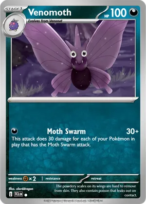 pokemon venomoth card - Pokmon 151 - holofoil pattern or surface detail) Venomoth - Tiny_Rhino