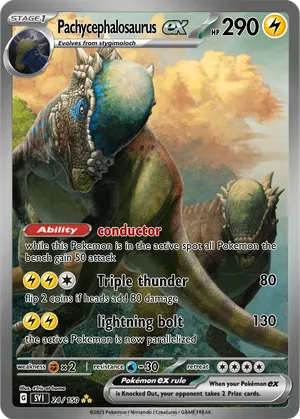 pokemon dinosaur cards Raging Bolt ex 208/162 dino pokemon cards ArtStation @drewzcustomcardz