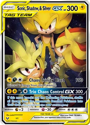 sonic pokemon card gx Sonic characters in Pokmon cards : r/MoonPissing