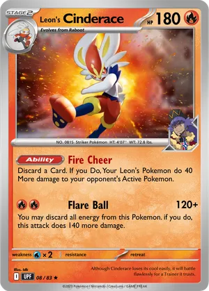 cinderace pokemon card VMAX Hyper Rare - 194/192 - Rebel Clash Size is approx Pokemon Galar Partners Cinderace V