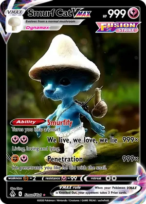 smurf cat pokemon card Pokemon Smurf cat 61