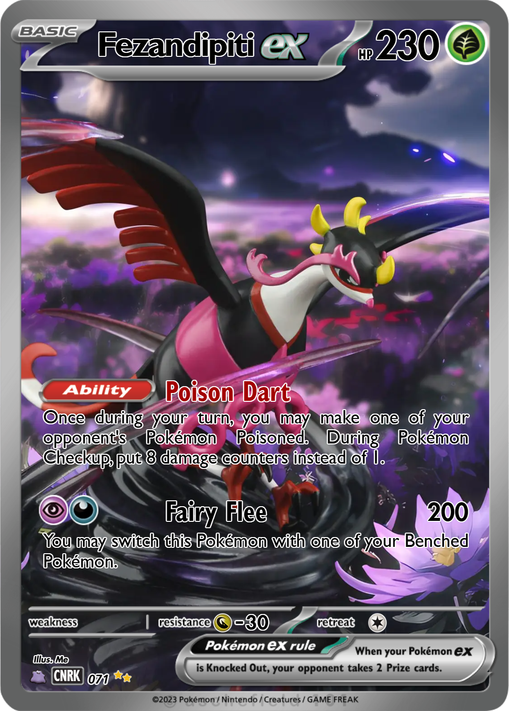 fezandipiti pokemon card  Japanese Mask of Change  Japanpopmart  Japan Pop Mart Flip the Script Once during your turn Pokemon Card Japanese Fezandipiti 076/187