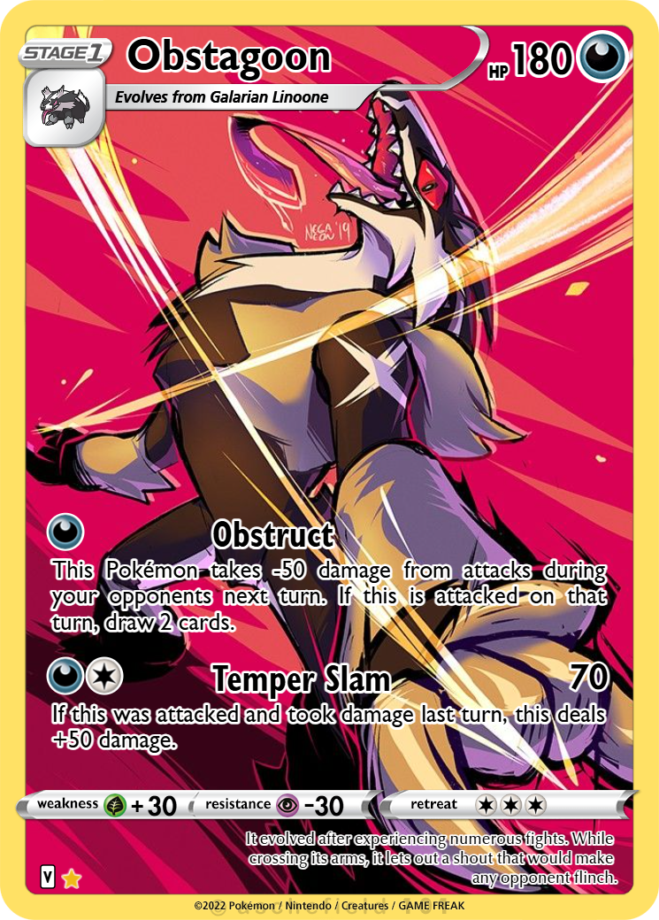 obstagoon pokemon card {107/193}Galarian (Energy Mirror) Stage 2 Galarian Obstagoon #TG10 Prices |