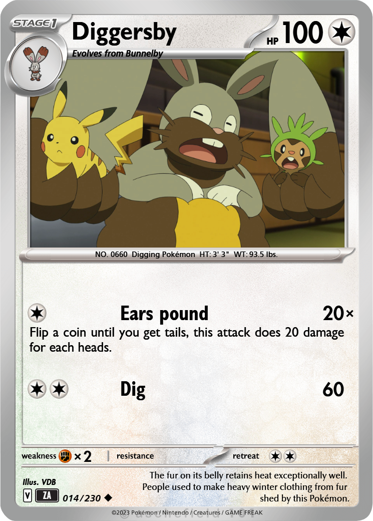 diggersby pokemon card SM-4 Crimson Invasion Card: - 88/111 Weakness / Resistance / Retreat Cost Diggersby - Viccieboyy
