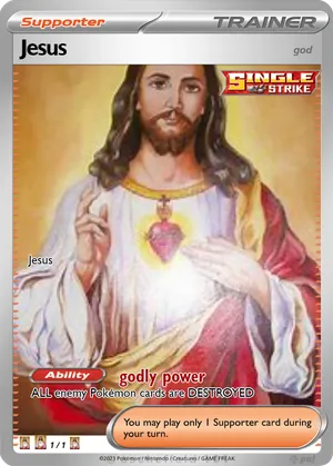 jesus pokemon card Jesus Christ Pokemon Card Image