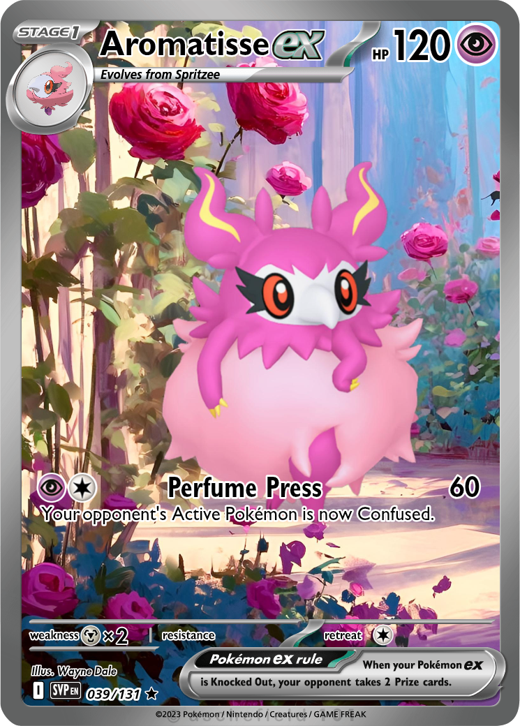 aromatisse pokemon card | (039/131) [Scarlet & Violet: Prismatic Evolutions] [metal] x2 Retreat Cost Aromatisse - WayneDale