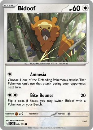 pokemon bidoof card Supreme Victors Evolves from null Type Pokemon Black White Dragons Exalted