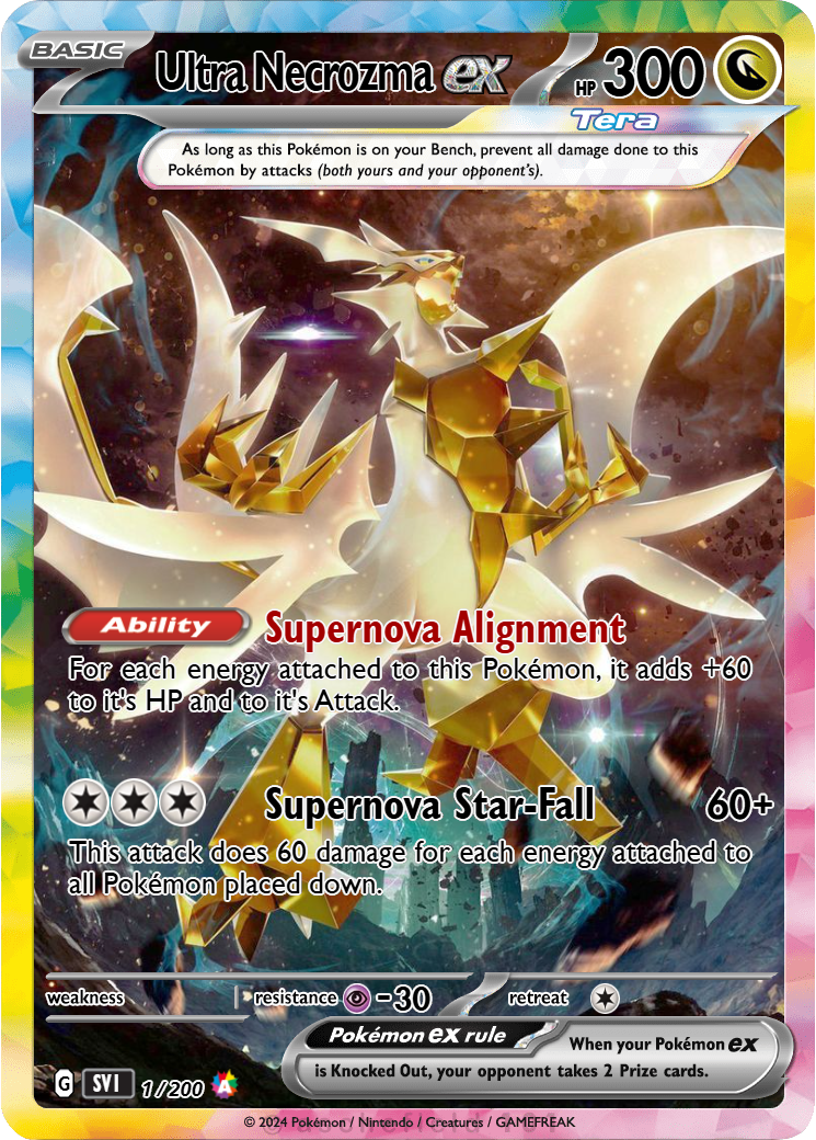 pokemon ultra necrozma gold card Ultra Necrozma GX - 127/131 - Full Art Ultra Rare - Pokemon Singles  SM6  Forbidden Light