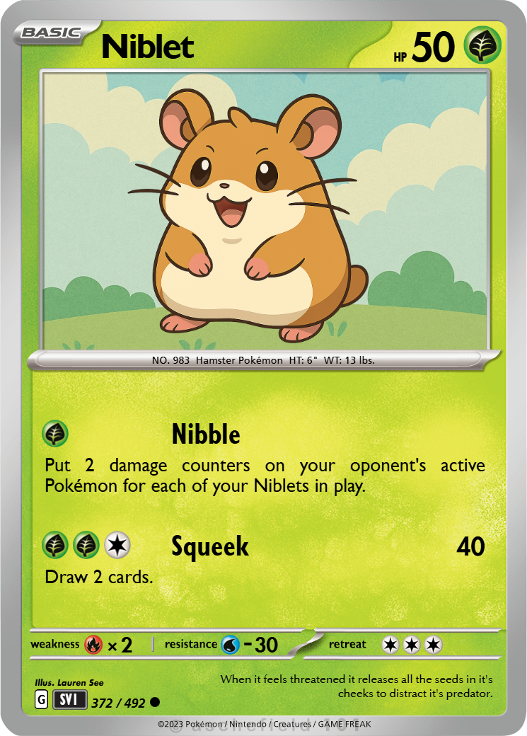 hamster pokemon card Niblet