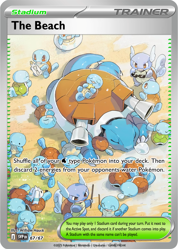beach pokemon card The Beach