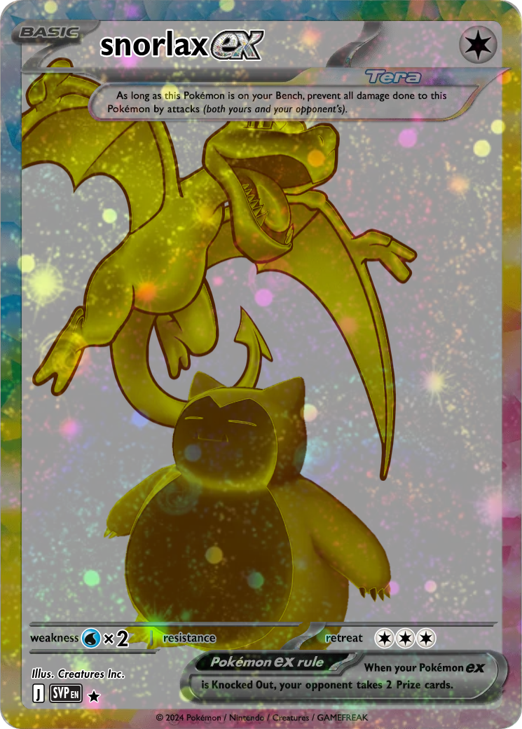 snorlax gold pokemon card Graded: Secret Rare PSA 10 or Poisoned Snorlax - Colorless - 27/64