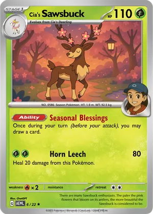 pokemon sawsbuck card pokemon SV05: Temporal Forces Sawsbuck - 166/162
