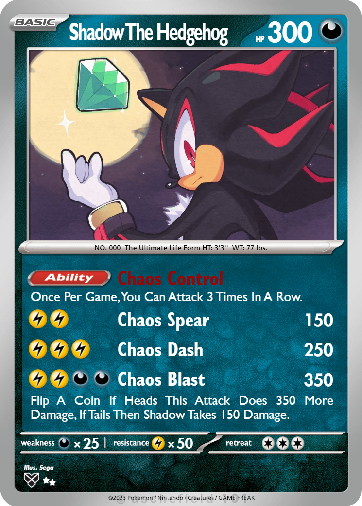shadow the hedgehog pokemon card Shadow the Hedgehog (Sonic the Hedgehog) | Secret Lair Drop