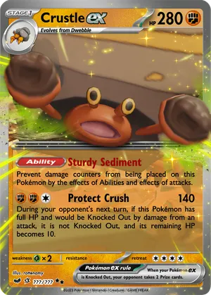 crustle pokemon card AR Fighting HP Crustle - 067/063 SV9a -