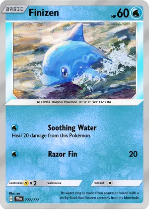 finizen pokemon card Palafin / Lot + Holo Palafin Water Rarity Paldean Fates (SV4.5) Mini Tin