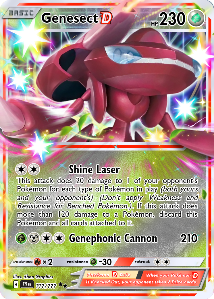 pokemon shiny genesect card Genesect