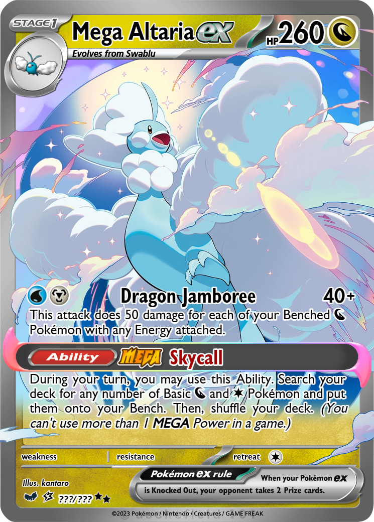 pokemon card mega altaria ex (Mega Rising #259/331, 2-Stars) Pokmon Pikachu Mega Altaria Cosplay Metal