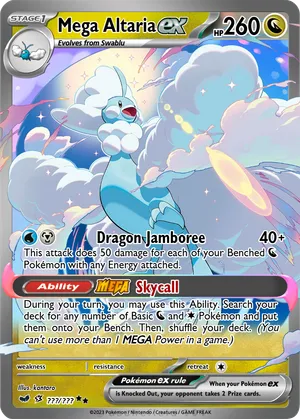 pokemon card mega altaria M EX 69/124 Ultra Rare XY Fates Collide Near Mint FA/M ALTARIA EX Card Name Pokemon TCG Pocket: Best Mega