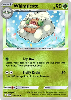 whimsicott pokemon card VSTAR 175/172 Brilliant Stars - Secret Rare Pokmon Hit Points70 HP Form Whimsicott - amyrot
