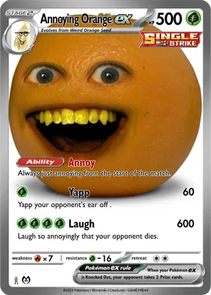 annoying orange pokemon card Pokemon ANNOYING ORANGE 1232