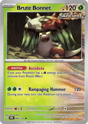 brute bonnet pokemon card Brute Bonnet | Paradox Rift