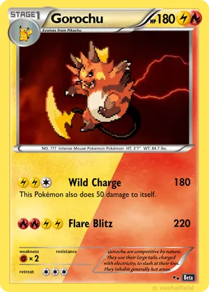 gorochu pokemon card Ash's Gorochu Gym Heroes Revival Handmade Holo Proxy Card