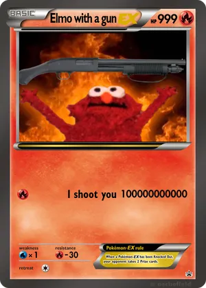 elmo pokemon card #card #cards #funny #fyp #foryoupage #frog #frogs #kermit #kermit #kermitthefrog #elmo
