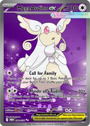 pokemon card mega audino Mega Audino EX - Colorless - 253/217