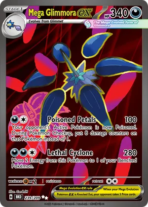 glimmora pokemon card Glimmora ex RR 111/190 sv4a Ruler of the Black Flame