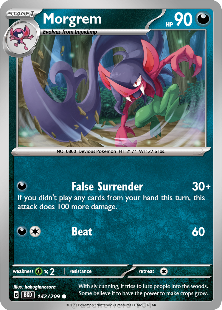 morgrem pokemon card value Morgrem [Reverse Holo] #95 Prices | Pokemon Stellar Crown