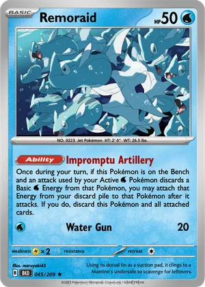 remoraid pokemon card - 32/162 Colorless Water Gun (30) Weakness Grass 2 Resistance None None Retreat Cost Remoraid Pokemon Trading Card Game
