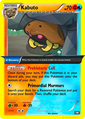 pokemon kabuto card Lv.22 No.140 Old Back Glossy Excellent Japanese v3 this attack does 10 damage plus 10 more damage for each Omanyte Kabuto King: Collecting EVERY Pokemon