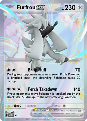 pokemon card furfrou - 126/198 - Chilling Reign Basic Pokemon Furfrou - cardnerdsixseven67