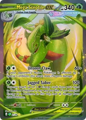 mega sceptile pokemon card Mega Sceptile ex Pulsing Aura (B3) #8 Limitless TCG Pocket Database
