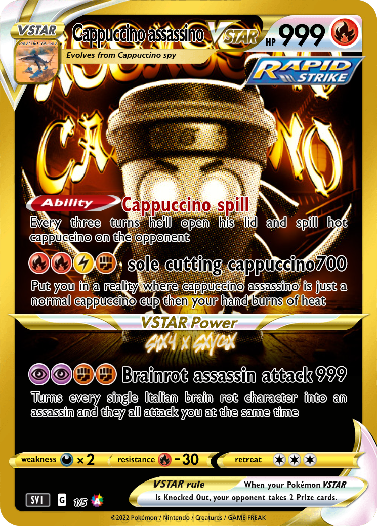 italian brainrot pokemon cards  Liquid Luck LET'S MAKE IT HAPPEN: Italian