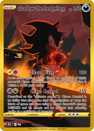 shadow the hedgehog pokemon card Shadow the Hedgehog (Sonic the Hedgehog) | Secret Lair Drop